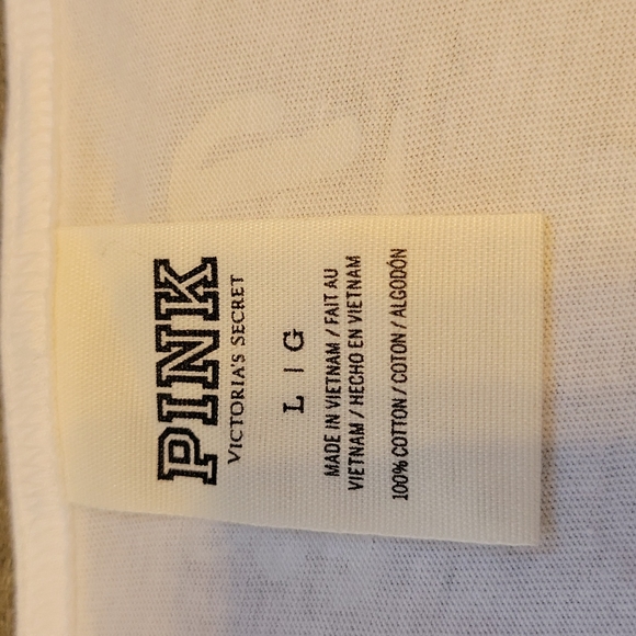 PINK sleeveless tee size large - Picture 5 of 5